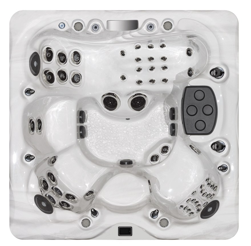 Top-down view of the Master Spas LSX 700 showing interior seating and jet layout