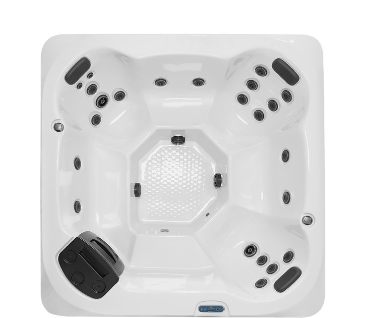 Top-down view of the Master Spas S7 showing interior seating and jet layout