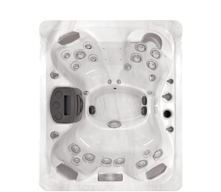Top-down view of the Master Spas TS 67.25 showing interior seating and jet layout